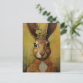 Adventure Rabbit in einem Anzug Postcard Postkarte (Stehend Vorderseite)