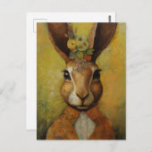 Adventure Rabbit in einem Anzug Postcard Postkarte (Vorne/Hinten)