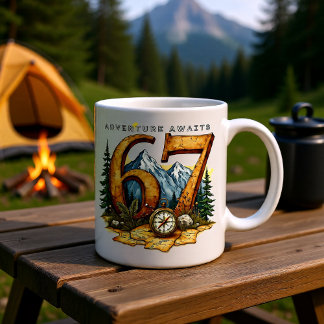 Adventure Retirement 67 Mug – Travel & Outdoors Zweifarbige Tasse