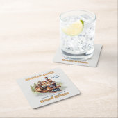 Adventure Retirement Vintage Train Mountains  Rechteckiger Pappuntersetzer (Vor Ort)