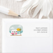 Adventure Retro Camper Pink Girl Beach Baby Dusche (Insitu)