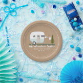 Adventure Retro Camper Trailer Boy Baby Shooter Pappteller (Party)