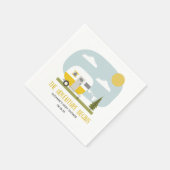 Adventure Retro Yellow Camper Neutral Baby Shower Serviette (Ecke)