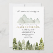 Adventure Rustic Boho Forest Babydusche Einladung (Vorderseite)