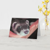 Adventure Sable Ferret Foto Geburtstag Karte (Gelbe Blume)