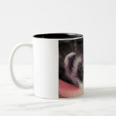 Adventure Sable Ferret Foto Zweifarbige Tasse (Links)