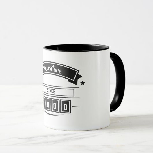 Adventure Since [Year] Custom Coffee  Tasse (VorderseiteRechts)
