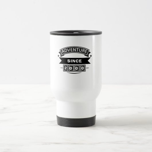 Adventure Since [Year] Custom Thermal Travel Mug Reisebecher (Mittel)