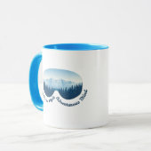 Adventure Ski Goggle Mountain Reflection Tasse (Vorderseite Links)