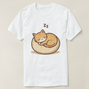 Adventure Sleeping Cat - Niedlicher Cartoon Kitty T-Shirt