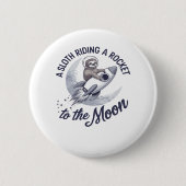 Adventure Sloth Astronaut Button (Vorderseite)