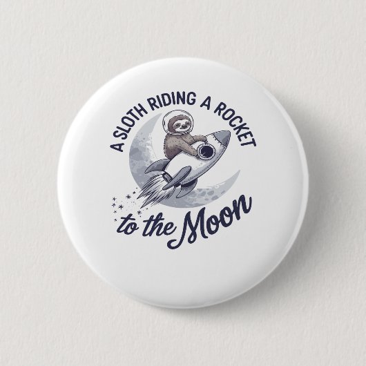 Adventure Sloth Astronaut Button (Vorderseite)