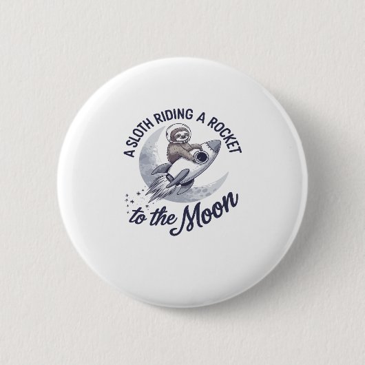 Adventure Sloth Astronaut Button (Vorderseite)