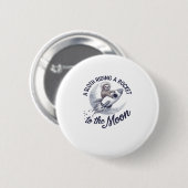 Adventure Sloth Astronaut Button (Vorne & Hinten)