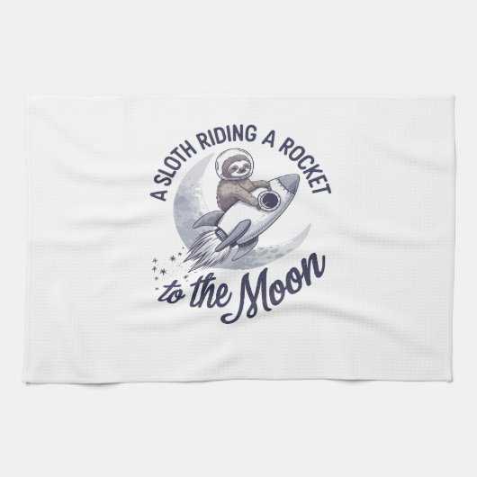 Adventure Sloth Astronaut Geschirrtuch (Horizontal)