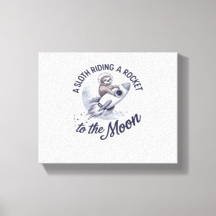 Adventure Sloth Astronaut Leinwanddruck