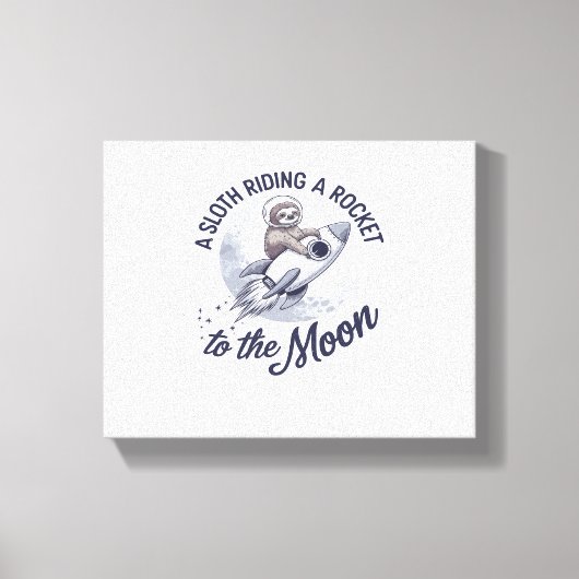 Adventure Sloth Astronaut Leinwanddruck (Vorderseite)