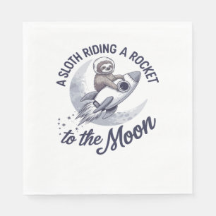 Adventure Sloth Astronaut Serviette