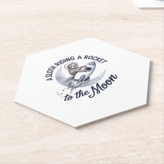 Adventure Sloth Astronaut Untersetzer (angewinkelt)