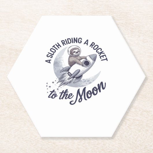 Adventure Sloth Astronaut Untersetzer (Vorderseite)