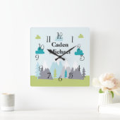 Adventure Snow Capped Mountains Wall Clock Quadratische Wanduhr (Zuhause)