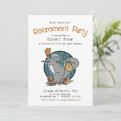 Adventure Squirrel Retirement Party Einladung (Stehend Vorderseite)