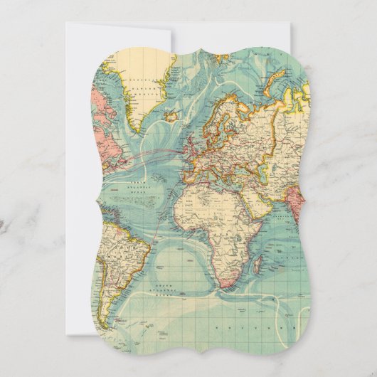 Adventure startet Baby Dusche Einladung Globe Kart (Rückseite)