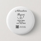 Adventure startet Baby Dusche Scan QR Button (Vorderseite)