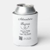 Adventure startet Baby Dusche Scan QR Dosenkühler (Kanne Vorderseite)