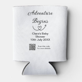 Adventure startet Baby Dusche Scan QR Dosenkühler