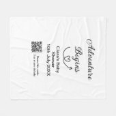 Adventure startet Baby Dusche Scan QR Fleecedecke (Vorderseite (Horizontal))