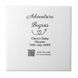 Adventure startet Baby Dusche Scan QR Fliese