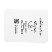 Adventure startet Baby Dusche Scan QR Magnet (Horizontal)