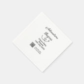 Adventure startet Baby Dusche Scan QR Serviette (Ecke)