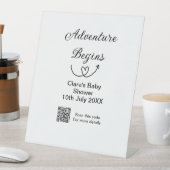 Adventure startet Baby Dusche Scan QR Sockelschild (In Situ)