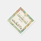 Adventure startet Paper Napkin World Map Travel Serviette (Ecke)