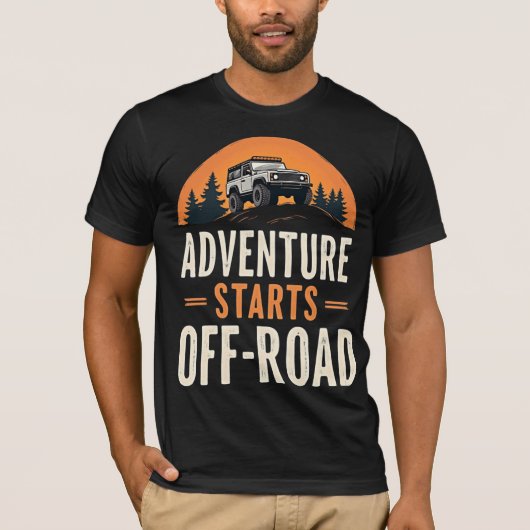 Adventure Starts Off-Road T-Shirt (Vorderseite)
