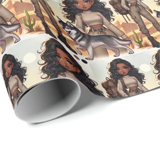 Adventure & Style Wolf Geschenkpapier (Rolleneckpunkt)