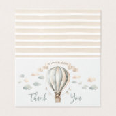 Adventure Teddy Baby Dusche Klappendusche Danke (Außenseite Aufgefaltet)