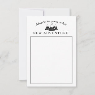 Adventure Theme Baby Dusche Hinweiskarte