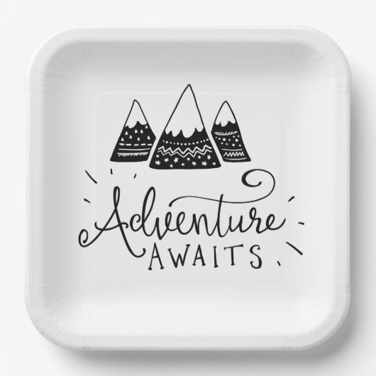 Adventure Themed Baby Dusche Pappteller (Vorderseite)