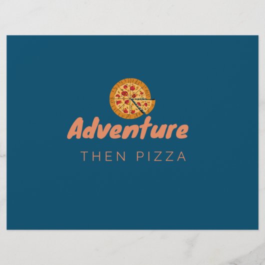 ADVENTURE THEN PIZZA FLYER (Vorne)