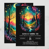 Adventure Timberland Whimsical Geburtstag Einladung (Vorne/Hinten)