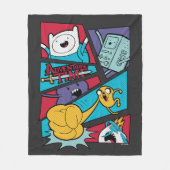 Adventure Time | Action Panel Graphic Fleecedecke (Vorderseite)