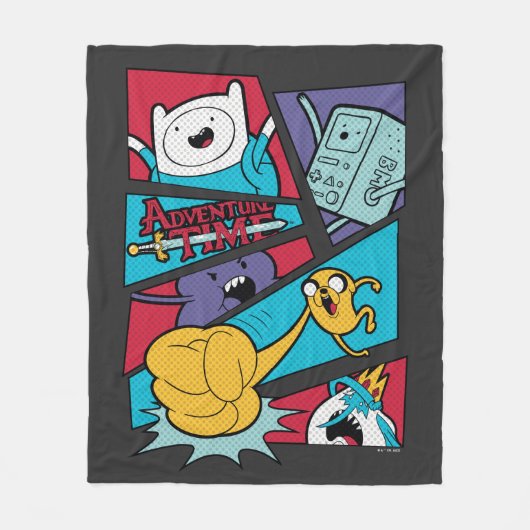 Adventure Time | Action Panel Graphic Fleecedecke (Vorderseite)