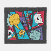 Adventure Time | Action Panel Graphic Fleecedecke (Vorderseite (Horizontal))