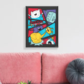 Adventure Time | Action Panel Graphic Leinwanddruck (Insitu (Wohnzimmer))