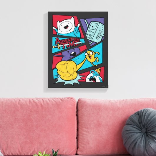 Adventure Time | Action Panel Graphic Leinwanddruck (Insitu (Wohnzimmer))