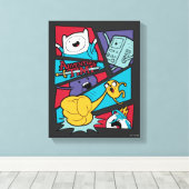 Adventure Time | Action Panel Graphic Leinwanddruck (Insitu (Holzboden))