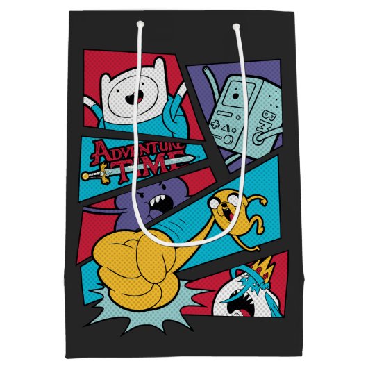 Adventure Time | Action Panel Graphic Mittlere Geschenktüte (Rückseite)